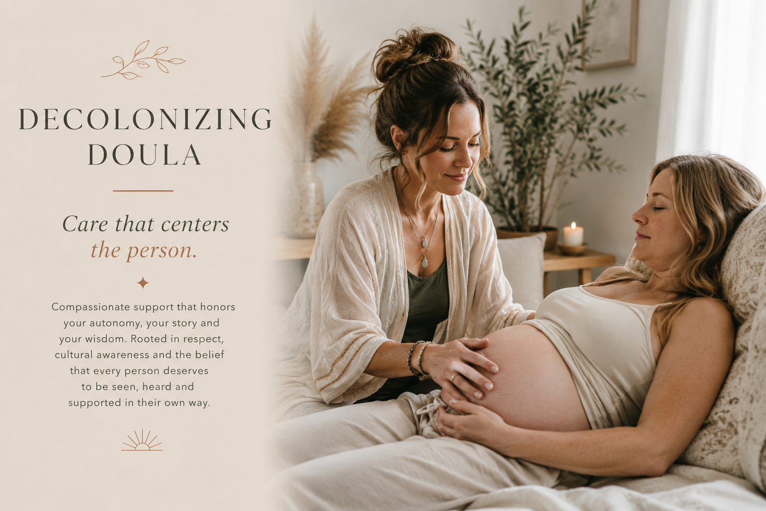 Gentle touch and compassionate doula presence